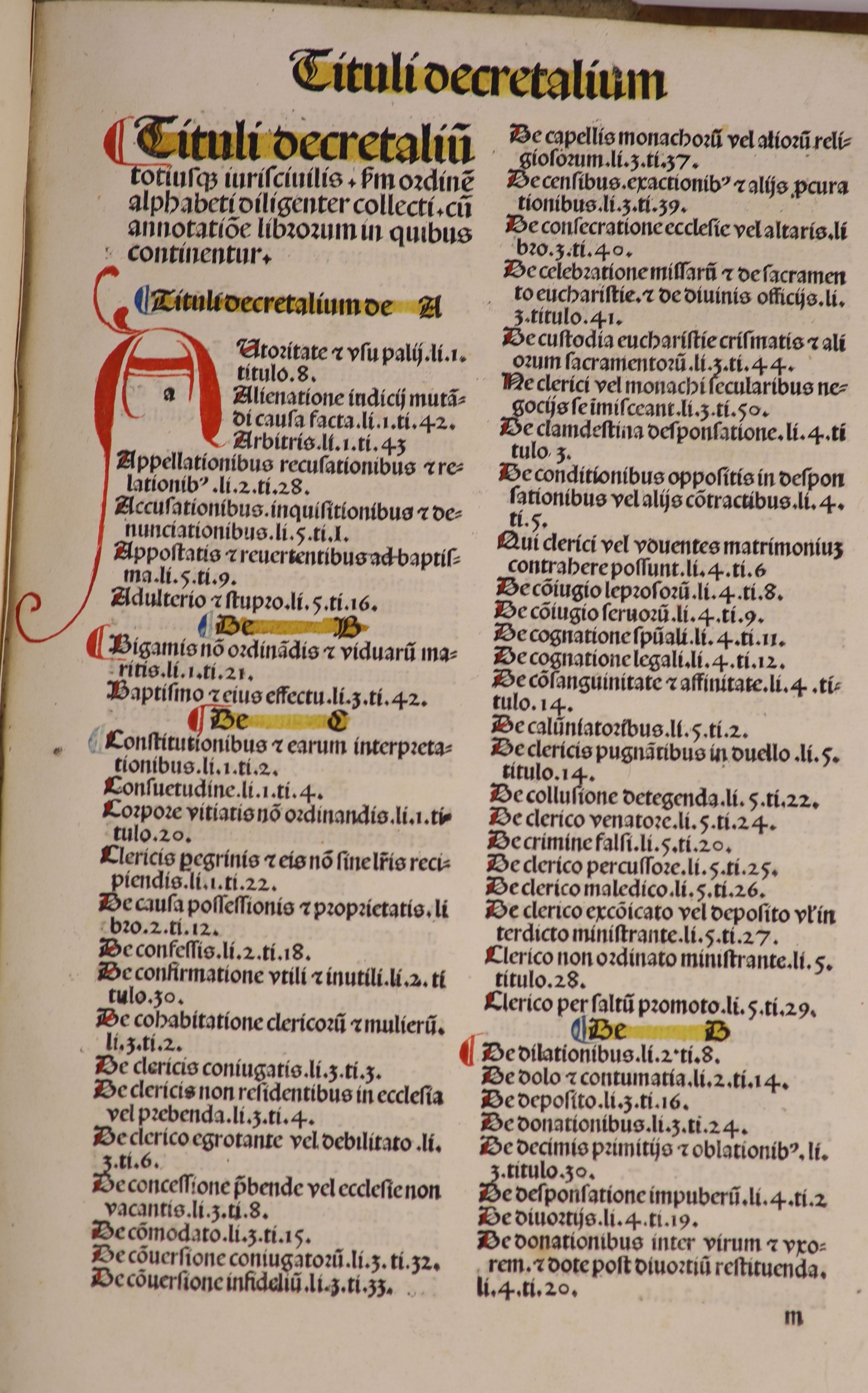 Martinus Polonus - Margarita decreti seu tabula martiniana. Strassburg [ Printer of the 1493 